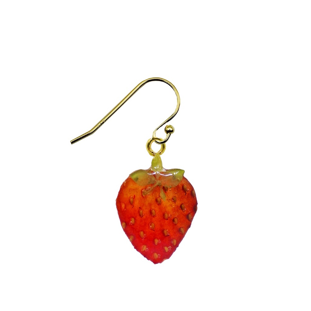 Dauphinette Strawberry Slice Dangle Earring Pair